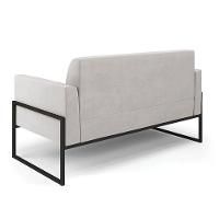 Sofá Namoradeira Base Industrial Alta Preto Marisa Veludo Cinza D03 - D\'rossi - 7