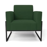 Kit 2 Poltronas Base Industrial Alta Preto Marisa Veludo D03 - D\'rossi Cor Verde - 5