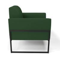 Kit 2 Poltronas Base Industrial Alta Preto Marisa Veludo D03 - D\'rossi Cor Verde - 6