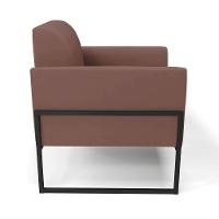 Kit 2 Poltronas Base Industrial Alta Preto Marisa Veludo Rosê D03 - D\'rossi - 5