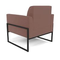 Kit 2 Poltronas Base Industrial Alta Preto Marisa Veludo Rosê D03 - D\'rossi - 6