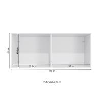 Armário Aéreo 4 Pts Kappesberg Adapt Branco-macadâmia 155cm - 3