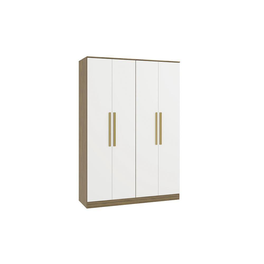 Guarda-roupa 4 Pts 2 Gvts Kappesberg Adapt Nogueira-branco - 1