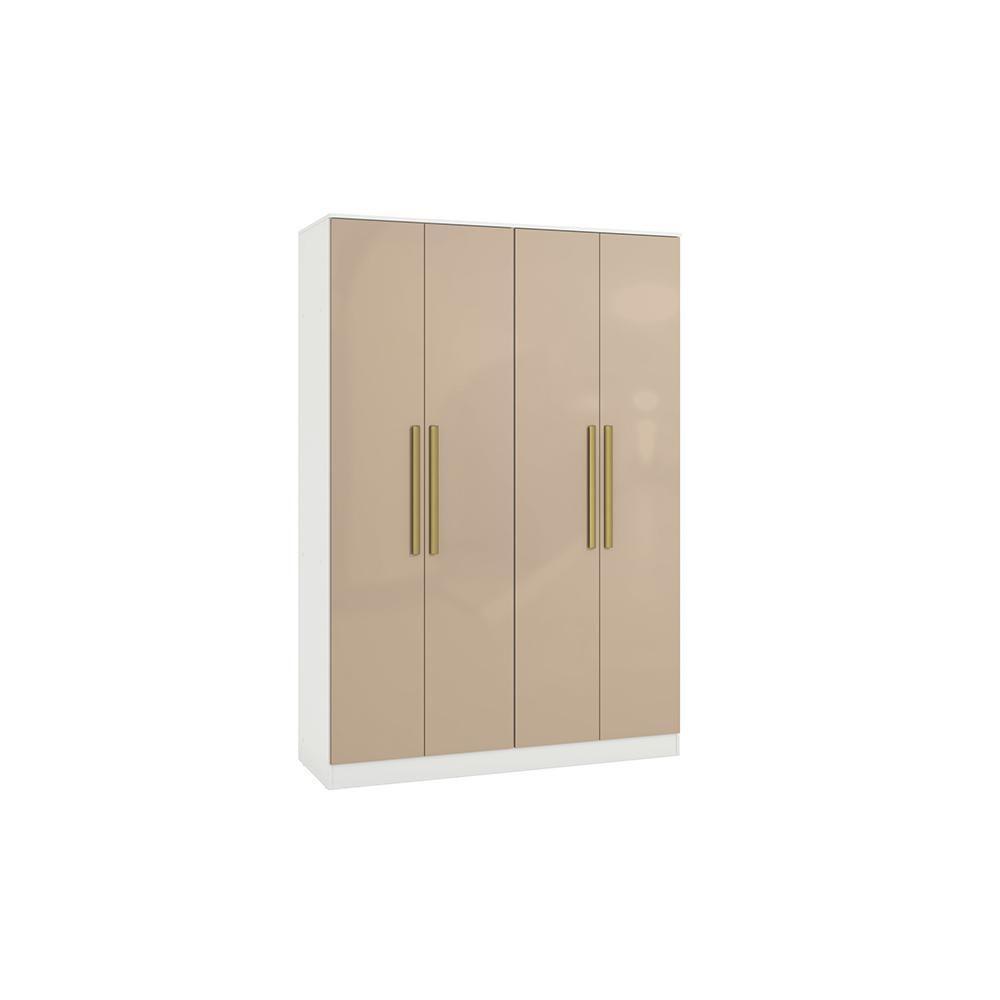 Guarda-roupa 4 Pts 2 Gvts Kappesberg Adapt Branco-macadâmia - 1