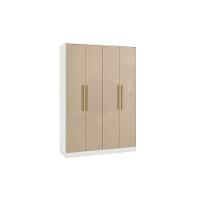 Guarda-roupa 4 Pts 2 Gvts Kappesberg Adapt Branco-macadâmia - 1