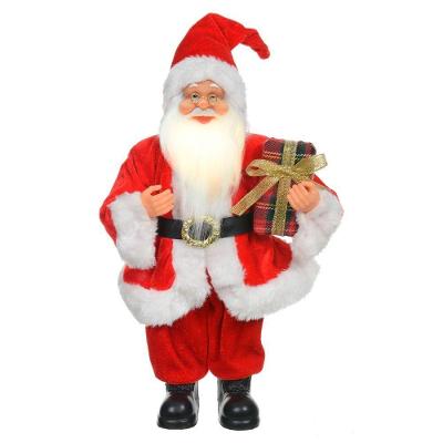 Papai Noel Decorativo Com Led Vermelho E Branco 30x15 Cm F04 - D'rossi