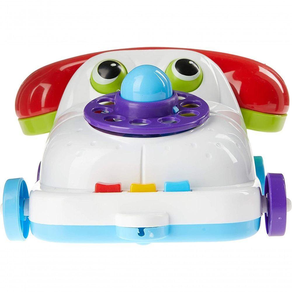Telefone Infantil Brinquedo Educativo Para Bebe Com Cofrinho Cor:branco - 6