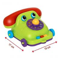 Telefone Infantil Brinquedo Educativo Para Bebe Com Cofrinho Cor:branco - 3