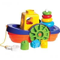 Kit De Brinquedos Educativos Barco + Cubinhos 5 Em 1 - 2