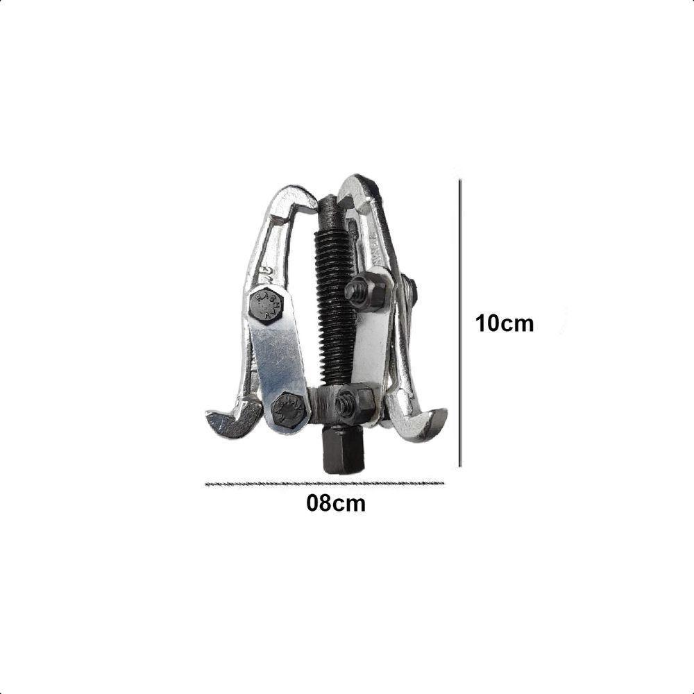 Sacador Polia E Rolamento Com 3 Garras Aço Carbono 03"pols - 3