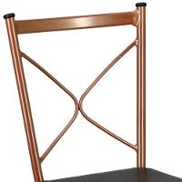 4 Cadeira Buffet Em Alumínio Para Cozinha, Restaurante, área Bronze Com Preto - 2