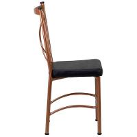 4 Cadeira Buffet Em Alumínio Para Cozinha, Restaurante, área Bronze Com Preto - 3