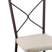 2 Cadeira Buffet Em Alumínio Para Cozinha, Restaurante, área Marrom Com Bege - 3