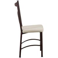 2 Cadeira Buffet Em Alumínio Para Cozinha, Restaurante, área Marrom Com Bege - 4