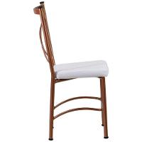 2 Cadeira Buffet Em Alumínio Para Cozinha, Restaurante, área Bronze Com Branco - 2