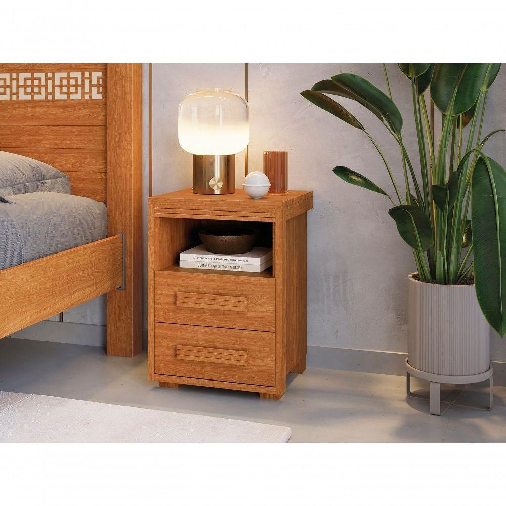 Mesa De Cabeceira Tóquio Com 2 Gavetas 100% Mdf Camas Fenix - 3
