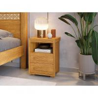 Mesa De Cabeceira Tóquio Com Pés De Madeira 2 Gavetas Fenix - 2