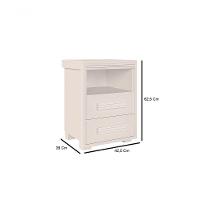 Mesa De Cabeceira Tóquio Moderna 100% Mdf 2 Gavetas Fenix - 3