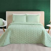 Colcha Cobre Leito Valença Queen 3 Peças Dupla Face - Verde - 2