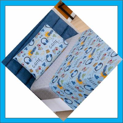 Jogo De Cama Lençol Kids Solteiro Game 3 Peças