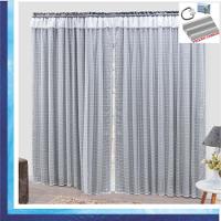 Cortina Romantic Semiblackout E Voal 2,00 X 1,70 Para Trilho Comum - Cinza - 1