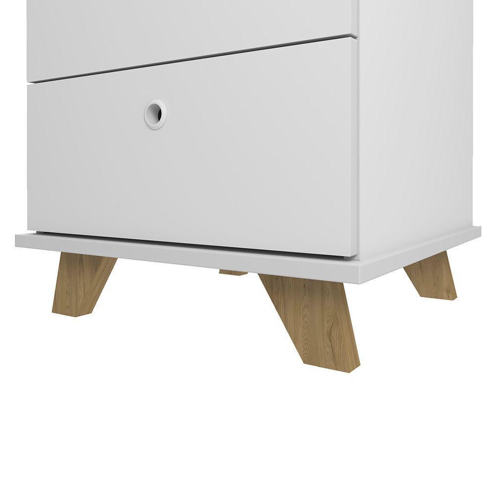 Gaveteiro Para Escritório 2 Gavetas 1 Nicho May A06 Olmo/branco - Mpozenato - 5