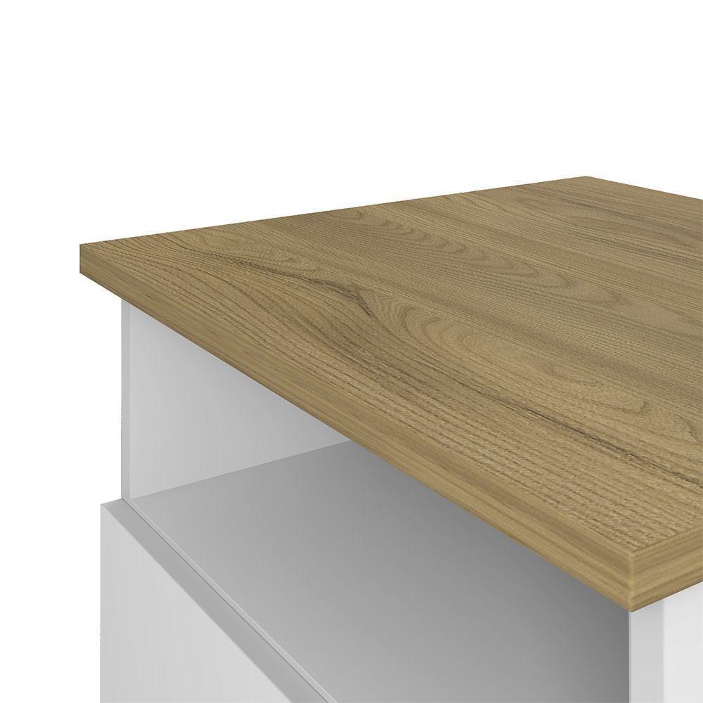 Gaveteiro Para Escritório 2 Gavetas 1 Nicho May A06 Olmo/branco - Mpozenato - 7