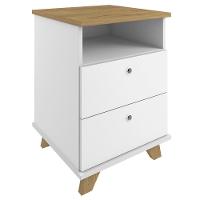 Gaveteiro Para Escritório 2 Gavetas 1 Nicho May A06 Olmo/branco - Mpozenato - 1