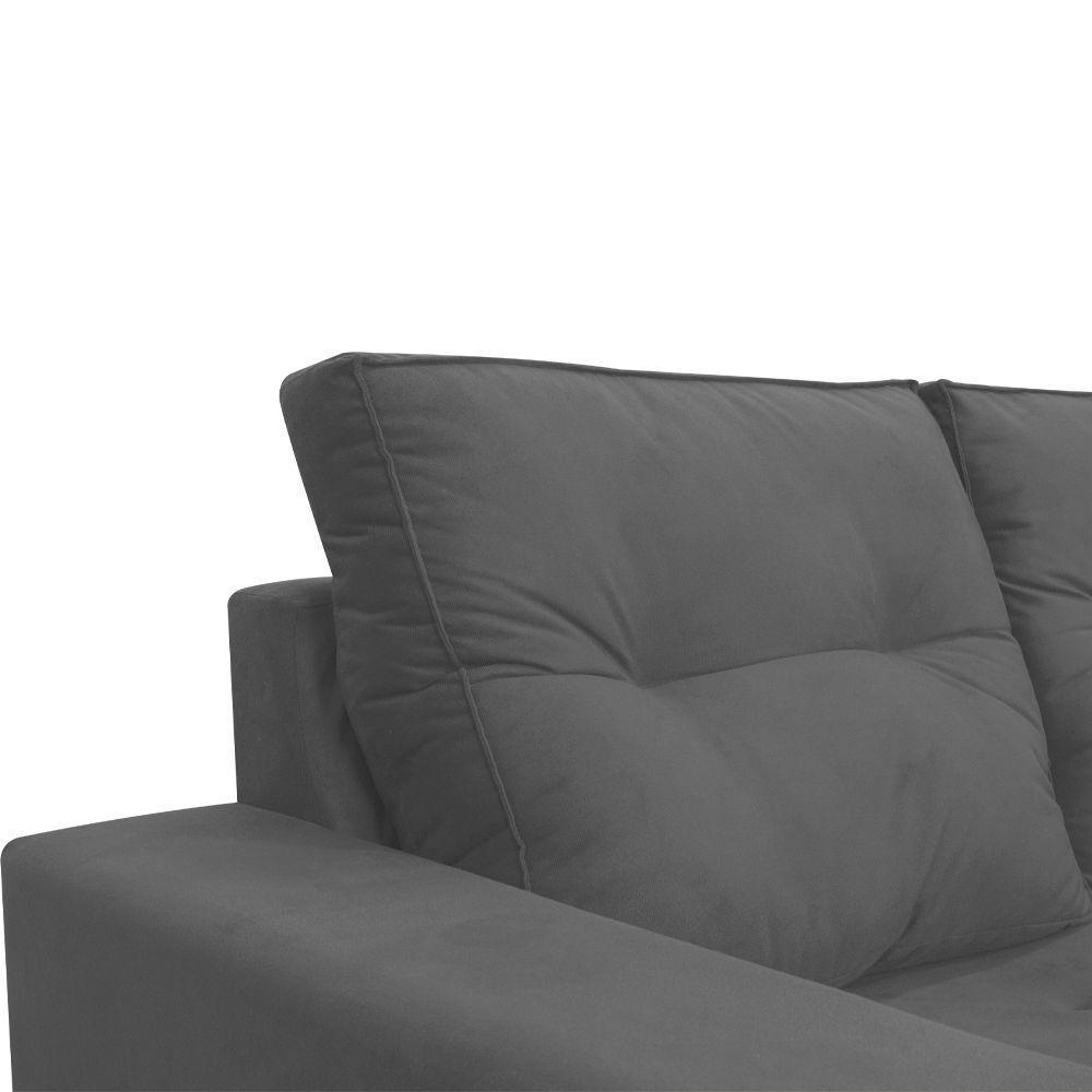 Sofá 2 Lugares Onix 1,80m Para Sala Confortavel Sued Herrero Cor:cinza - 5