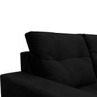 Sofá 2 Lugares Onix 1,80m Para Sala Confortavel Sued Herrero Cor:preto - 5