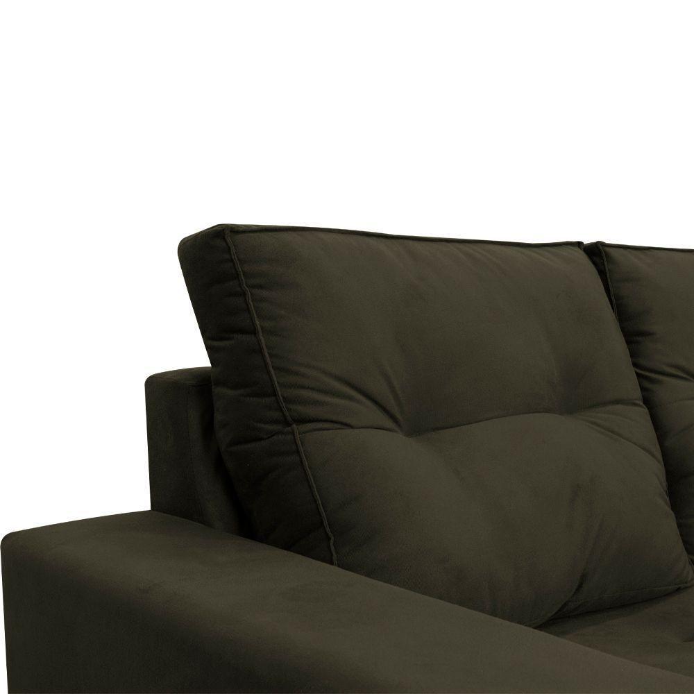 Sofá 2 Lugares Onix 1,80m Para Sala Confortavel Sued Herrero Cor:marrom - 5