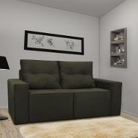 Sofá 2 Lugares Onix 1,80m Para Sala Confortavel Sued Herrero Cor:marrom - 1