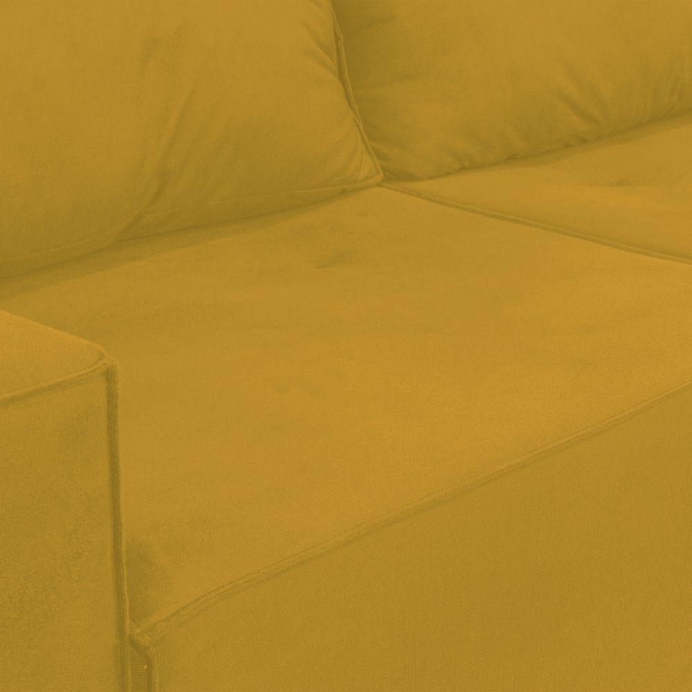 Sofá 2 Lugares Onix 1,80m Para Sala Confortavel Sued Herrero Cor:amarelo - 5