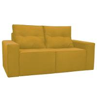 Sofá 2 Lugares Onix 1,80m Para Sala Confortavel Sued Herrero Cor:amarelo - 2