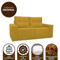 Sofá 2 Lugares Onix 1,80m Para Sala Confortavel Sued Herrero Cor:amarelo
