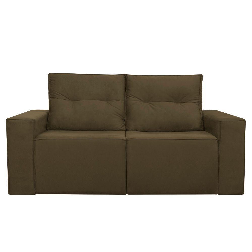 Sofá 2 Lugares Onix 1,80m Para Sala Confortavel Sued Herrero Cor:marrom Claro - 7
