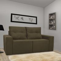 Sofá 2 Lugares Onix 1,80m Para Sala Confortavel Sued Herrero Cor:marrom Claro - 1