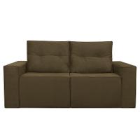 Sofá 2 Lugares Onix 1,80m Para Sala Confortavel Sued Herrero Cor:marrom Claro - 7