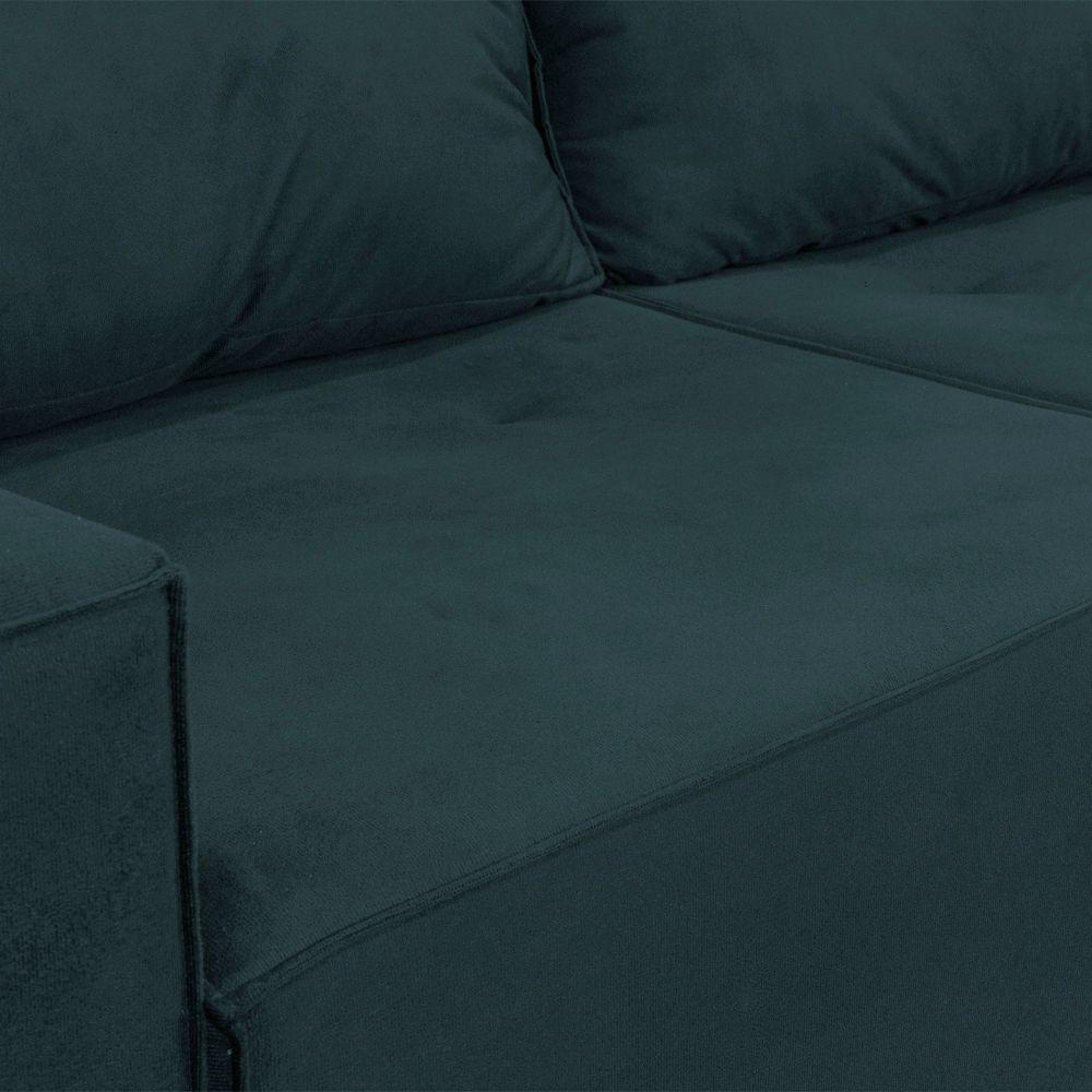 Sofá 2 Lugares Onix 1,80m Para Sala Confortavel Sued Herrero Cor:azul Marinho - 2