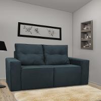Sofá 2 Lugares Onix 1,80m Para Sala Confortavel Sued Herrero Cor:azul Marinho - 1
