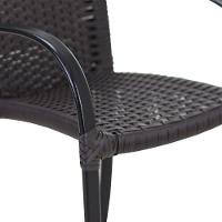 6 Cadeiras Ascoli Mesa Tampo Ripado Jardim, área Externa, Piscina, Edícula Trama Original Preto - 3