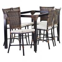 Conjunto 6 Cadeiras Angra E Mesa De Jantar Haiti Em Alumínio Com Pintura Eletroestática Pedra Ferro - 1