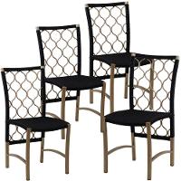 2 Cadeiras Corda Náutica Trama Original Em Alumínio Cozinha, Edícula, Jantar Preto - 4