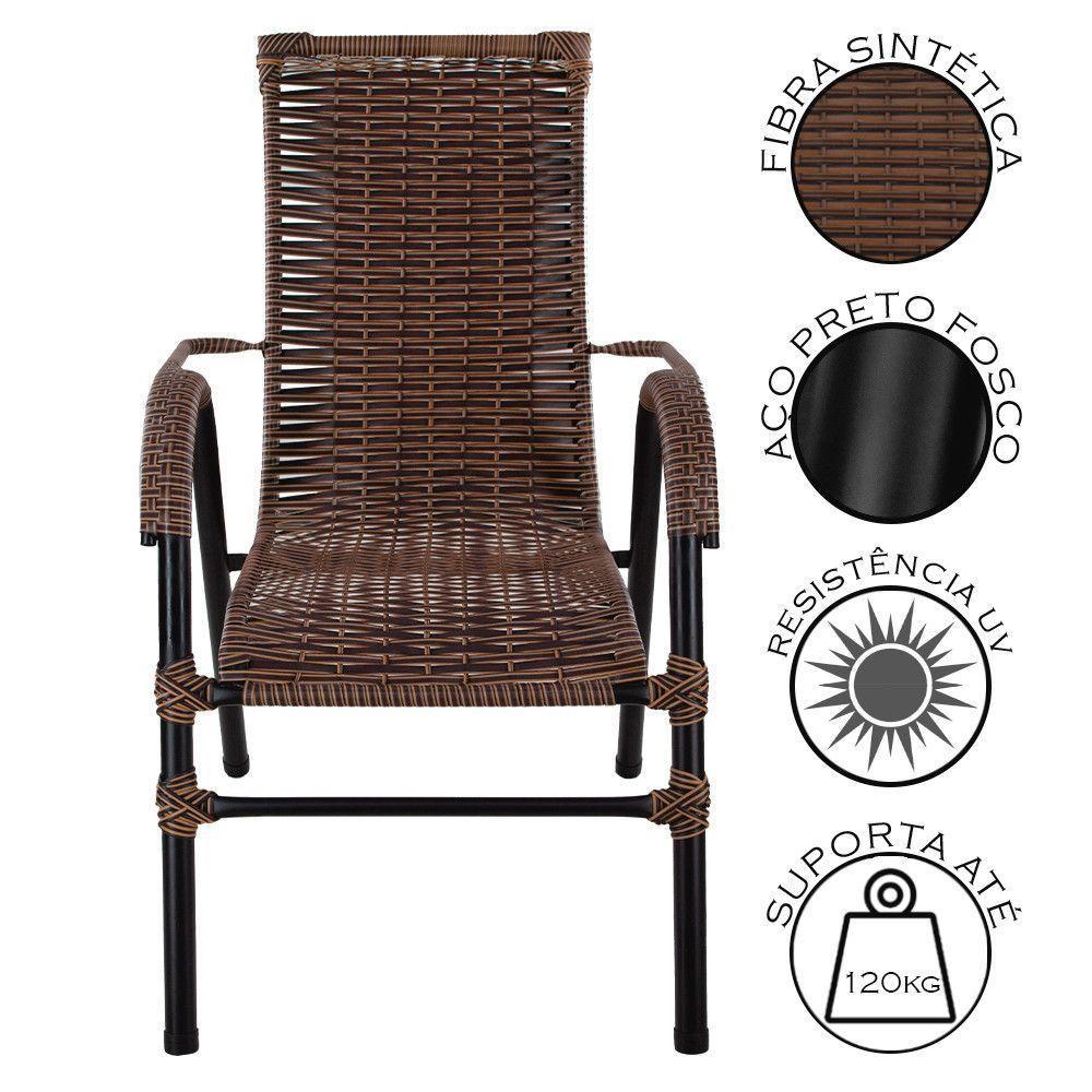 Conjunto De Mesa De Centro E 2 Cadeiras Bela Para área Externa Argila - 2