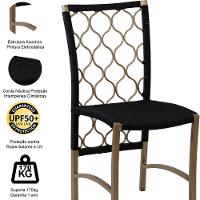 2 Cadeiras Corda Náutica Trama Original Em Alumínio Cozinha, Edícula, Jantar Rami - 4