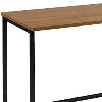 Escrivaninha Industrial Aço Preto I15 Tampo Castanho Madeira Taeda Dmobiliario Castanho - 5