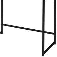 Escrivaninha Industrial Aço Preto I15 Tampo Castanho Madeira Taeda Dmobiliario Castanho - 6