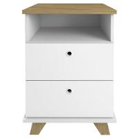 Mesa Escrivaninha Em L Golden E Gaveteiro 2 Gavetas May A06 Olmo/branco - Mpozenato - 8