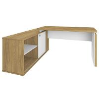 Mesa Escrivaninha Em L 135x168cm 1 Porta Sharp A06 Olmo/branco - Mpozenato - 3