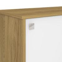 Mesa Escrivaninha Em L 135x168cm 1 Porta Sharp A06 Olmo/branco - Mpozenato - 7